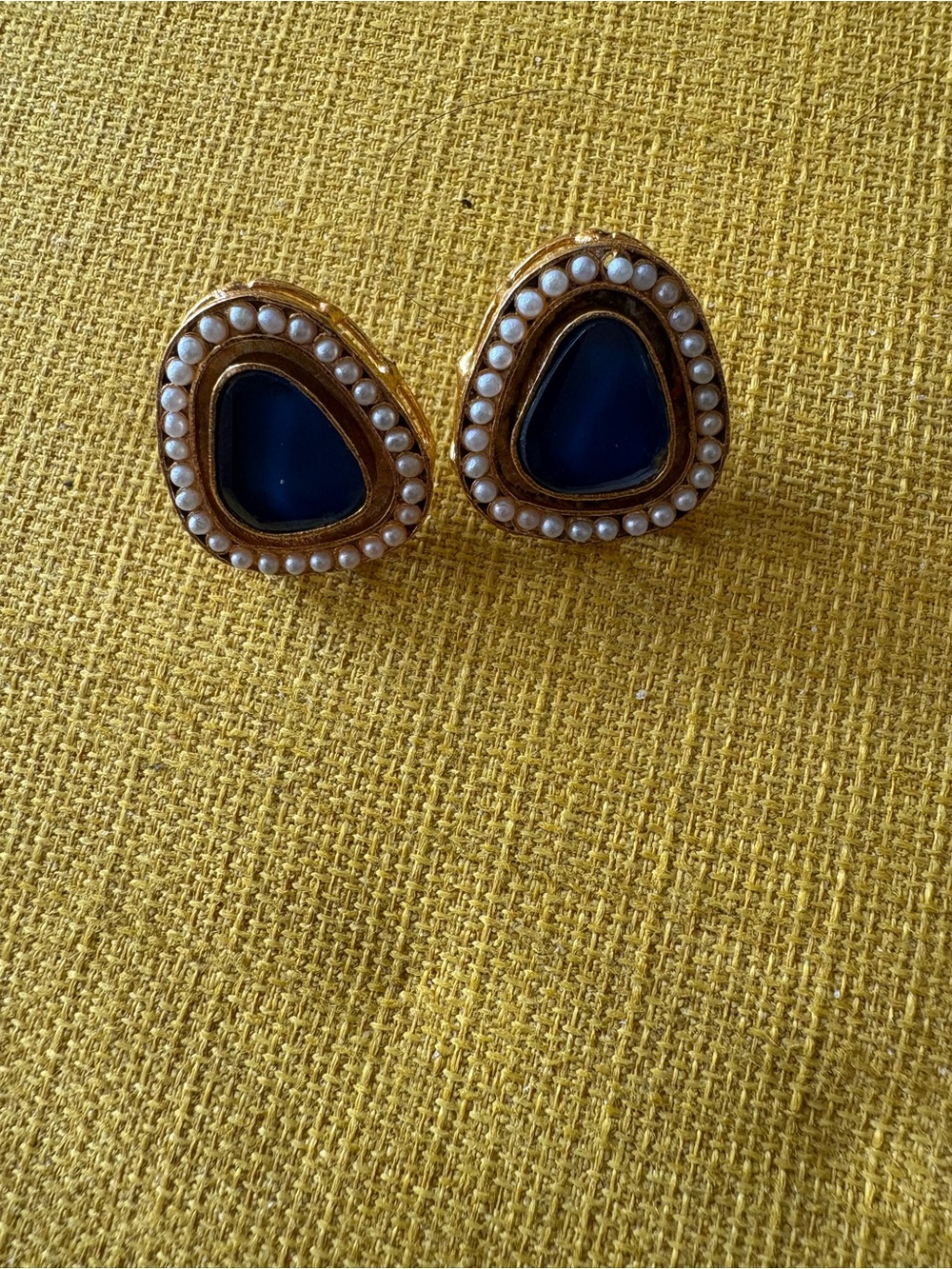 Gold Ethnic Beaded Earrings